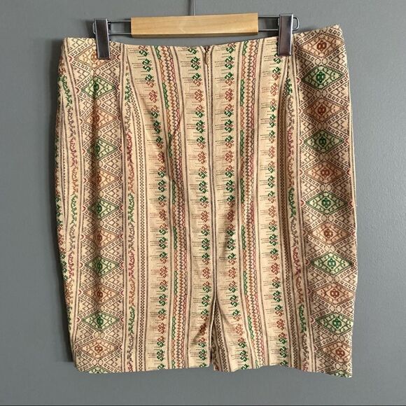 Bohemian Aztec Western Cotton Mini Skirt Womens Size 32 - Picture 2 of 5